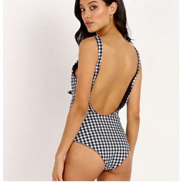 Mara Hoffman Plaid One Piece - Tie front - Picture 2 of 5